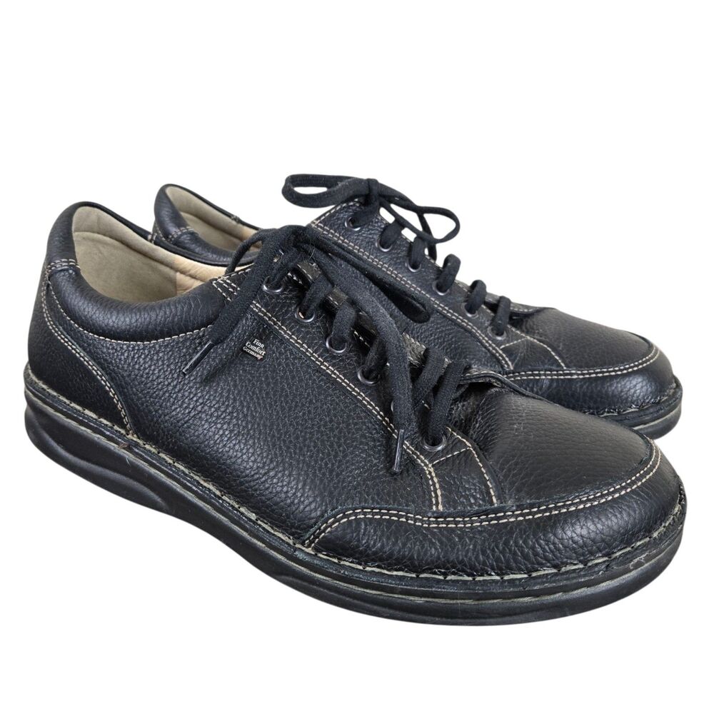 Finn Comfort Nantes Lace Up Oxfords Men's Sz 10 Black Leather Dadcore Gorpcore